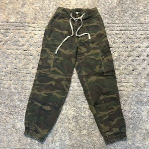 Pol camo denim joggers